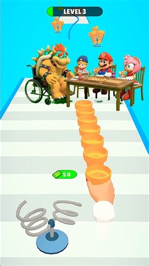 Bowser is hungry Amy give pizza to bowser🍕😥#gaming #shorts #shortfeed #viralshorts