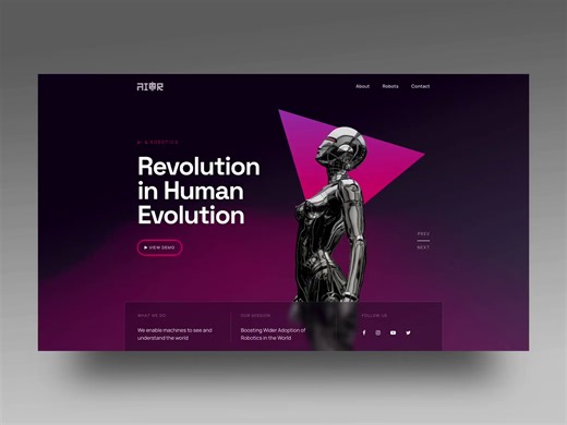 AI & Robotics Website Slider for Wordpress
