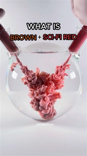 Brown + Sci fi Red Create the MOST FUTURISTIC Color Ever ✨ in Luxury Flask