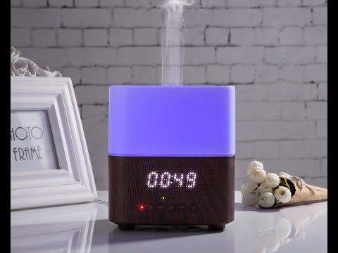 Aroma Diffuser with Alarm Clock & Bluetooth Speaker