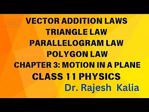 Triangle Law | Parallelogram Law | Polygon Law | Vector Addition laws | Motion in a Plane | Class 11