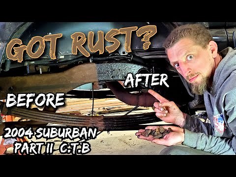 Applying Corroseal To A Rusted Suburban Frame Using A Rust Converter To Treat The Rust - It was Bad!
