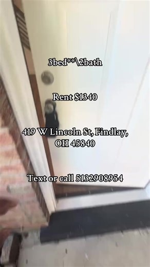 3bedroom,2bathroom for $1340 at 419 W Lincoln St, Findlay, OH 45840 #findlay #apartmenttherapy #apartmenttour #viral #fyp
