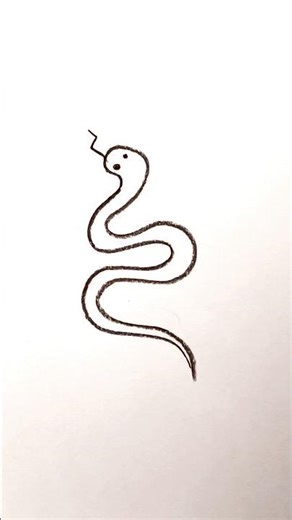 Simple & Cute Snake Art for Beginners #shorts