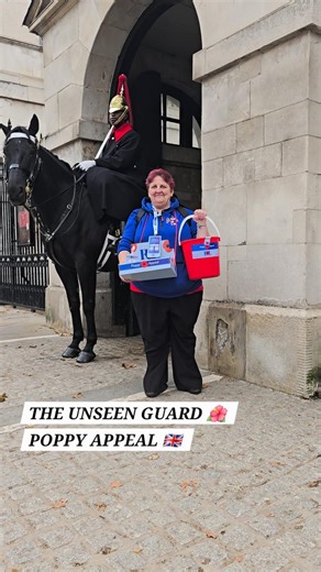 The Unseen Guard: 🌺 A Volunteer's Duty on Poppy Day ❤️🇬🇧 ​ ​Yesterday, amidst the magnificent ceremony of the Changing of the Guard, I captured a moment that truly defines the spirit of service. ​This is Itziar Ondarra, one of the thousands of dedicated volunteers for the Royal British Legion's Poppy Appeal. Like many others, she was at Horse Guards yesterday, dedicating her time to raise vital funds for our Armed Forces community. ​But what we witnessed was something more. As the crowds swel