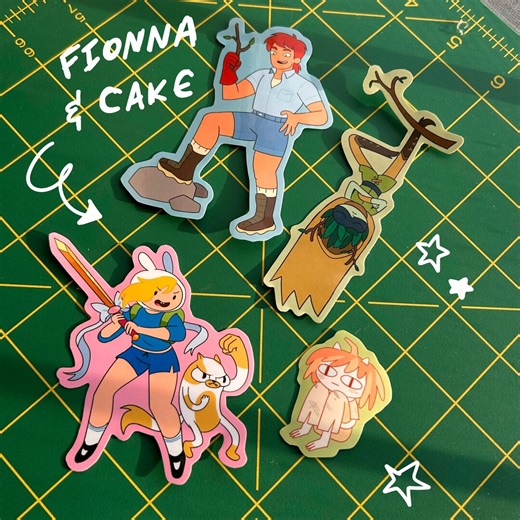 Adventure Time: Fionna and Cake Glossy Stickers/ Huntress Wizard Sticker/ Hunter Sticker - Etsy