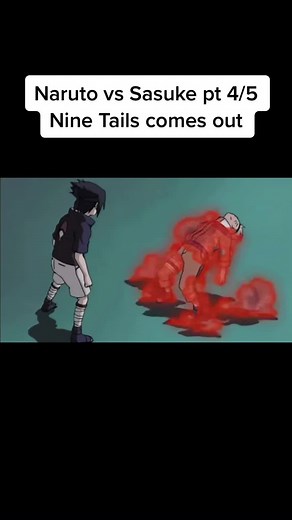 Sasuke FINALLY got to see how awesome the nine tailed fox is in action #ninetails #naruto #sasuke #fyp #anime