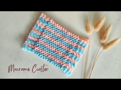 Easy DIY Macrame Coaster using Snake Knot - Macrame Coaster Tutorial for Beginners