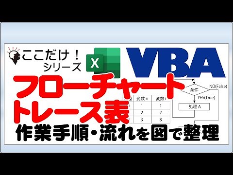 エクセルVBA（マクロ）【フローチャート、トレース表】とは？基本概念や使い方、できることを解説