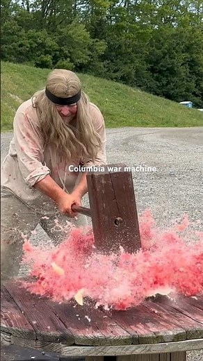 Smashing Watermelon with Viking Hammer #ancientweapons #vikings
