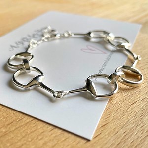 Sterling Silver Snaffle Bit Bracelet: Equestrian Horse Lover Jewellery - Etsy UK