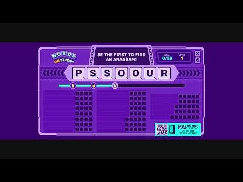 Make a word from the scrambled letters. Type into chat,