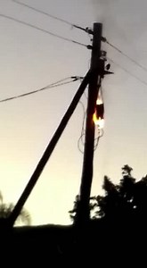7.3K views · 148 reactions | SPOTTED | ELECTRIC POLE FIRE IN LENYENYE SHUTS DOWN POWER LENYENYE- An electrical pole caught fire in Lenyenye this afternoon, knocking out power to residents in the area. Huge flames could be seen coming from the power pole at Western Street. No injuries were reported, Eskom has been alerted. #TzaneenVoice | Tzaneen Voice | Facebook
