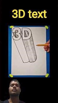3d text #drawing #art #easydrawing #howtodraw #drawingtutorial #foryou