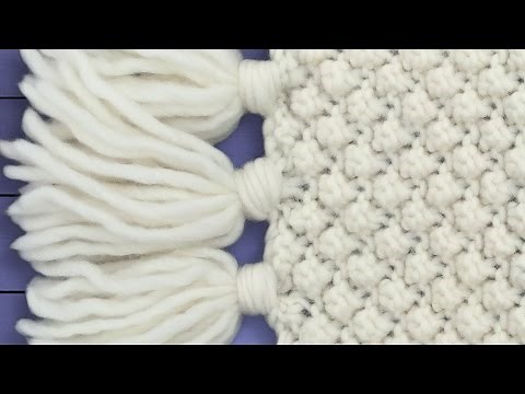 RASPBERRY STITCH SCARF - With New Bind Off Option