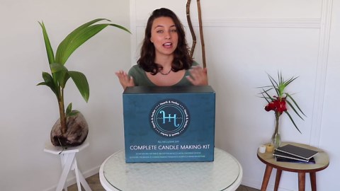 Hearth & Harbor Organic Soy Candle Making Kit for Adults, DIY Crafts, Complete Candle Making Supplies Include Natural Soy Wax, Tins, Electric Pot, Scents, Wicks & More – Gift Idea, Home Decor – 12 Lbs