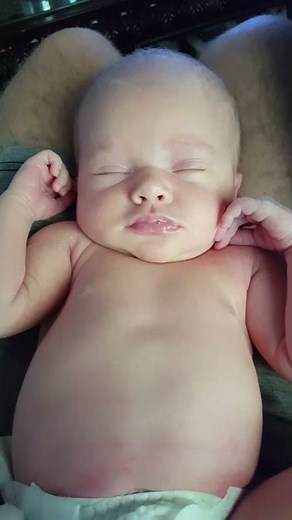 Rapid eye movement REM sleep in a baby