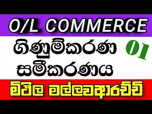OL commerce grade 10 accounting lesson 5 part 01 / grade 10 commerce lesson 5 / activity 02