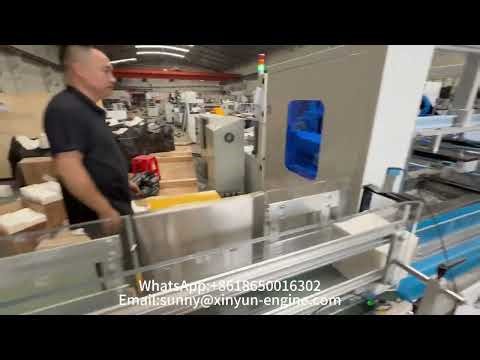 High capacity 3 sets automatic napkin paper folding machine with one packing machine production line