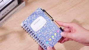 Dunzoom 48 Sets Spiral Notebook Bulk, Steno Pads Lined Notepad with Pen, Sticky Notes Colored Index Tabs, 5.2" x 4.1" Pocket Notebook for Home Business Office Supplies, 60 Sheets (Black)
