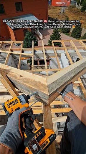 GENIUS TRICK! ⚡ Lock Roof Corner Joints Solid With Structural Screws! 🤯