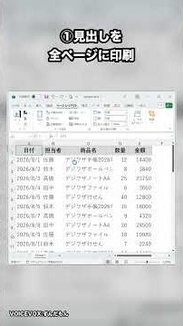 Excelの印刷で毎回困る3つ(タイトル行の繰り返し / 改ページ / 枠線) #shorts