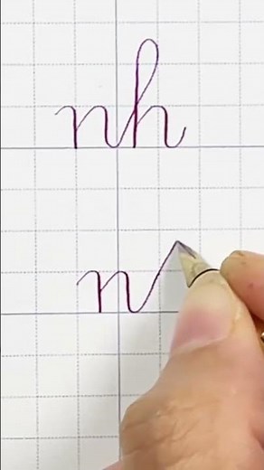 Cách viết chữ ghép “nh” đẹp và nhanh | Hướng dẫn luyện chữ đẹp