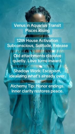 Venus in Aquarius for Pisces Risings falling in the 12th house of subconscious, dreams and solitude #astrology #venus #aquarius #Pisces | Whispers of the 12th House