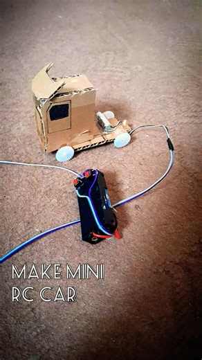 make mini rc car with cardboard and dc motor #rc #craft #rccar #rctruck
