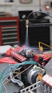 This is the mini V8 and the mini V12 getting a 50 shot of nitrous during the episode of V8 versus V12 tug of war, I truly thought the engines or at least one of the engines was going to blow from the nitrous, but they seem to really enjoy it. That full video will be out in the next couple days finally. Let me know what you think in the comments, who wants one of these engines. | Warped