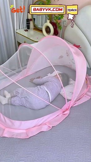 Foldable Baby Mosquito Net: Keep Mosquitoes Away and Let Baby Sleep Peacefully #Baby #BabySafety