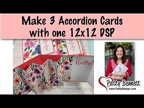 3 Accordion cards with 12x12 Paper