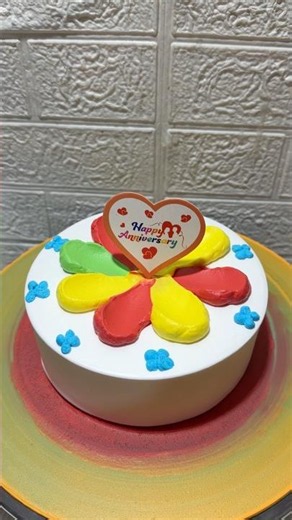 Vanilla Easy Rainbow 🌈 cake design #cakedesign #vanilla #rainbow #cake #shortvideo #shortsfeed