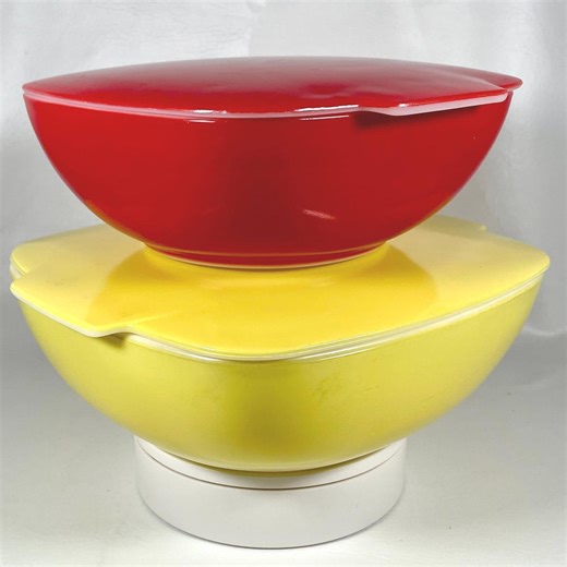 Vintage Pyrex Hostess Casserole Set – Red & Yellow Glass Bakeware - Etsy