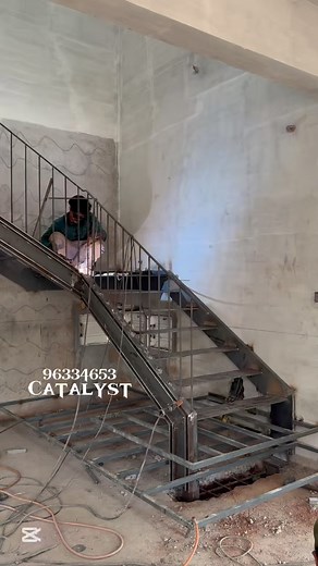 15K views · 549 reactions | Metal Staircase Structure Thrissur Project : CATALYST ️ +919633465383 Client - NASEER/SHIHAB Metal Fabrication - @catalyst_interior @maloof.ak Design - #stairdesign #staircase #stair #stairmaster #stairs #staircasedesign #metalstaircase #woodenstair #woodenstairsdesign #spiral #spiralstaircase #cantilever #cantileverstairs | Catalyst Catalyst | Facebook