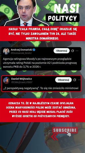 Domański chwali się wzrostem, a eksperci ostrzegają przed biedą! Polska z żółtą kartką.