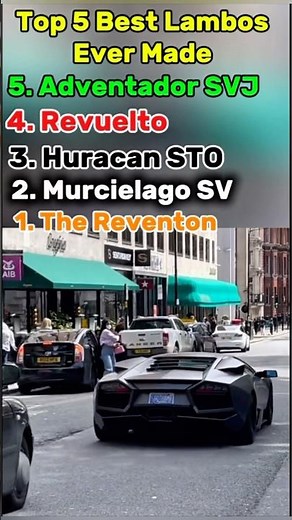 Top 5 Best Lamborghini Models Ever 🔥 (Watch Till #1) #top5 #lamborghini #ranking