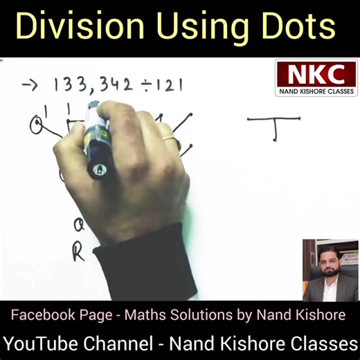1.1M views · 9K reactions | Division using Dots - Amazing Way | Maths Solutions by Nand Kishore | Facebook