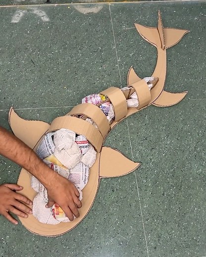 1M views · 7.2K reactions | 3d Fish Craft using Cardboard craft #dolphin #idea #trend | Deep's CRAFT | Facebook