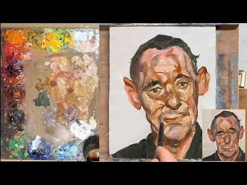 How to paint like Lucian Freud expressive portrait painting narrated lesson by Aleksey Vaynshteyn