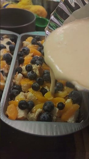 Lemon ~ Apricot ~ Blueberry~ Bread Pudding 😋