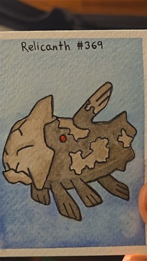 Mini Relicanth Pokémon painting #shorts #painting #pokemon