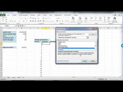 Loan amortization with Excel