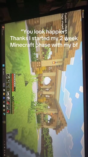 Can you tell what my boyfriend made #minecraft #bf #minecraftbuilding