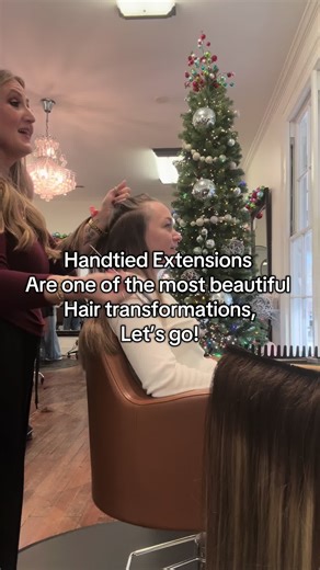 One of my favorite things to do as a stylist is handtied extensions. They are great to thicken your hair, lengthen or help as you grow your natural hair out. #handtiedextensions #handtiedwefts #hairtok #hair #longhair