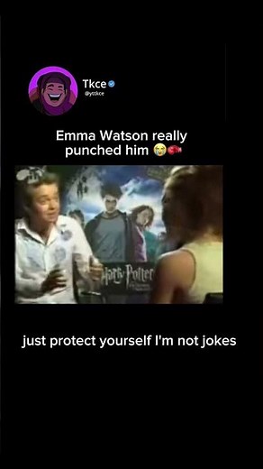 He really wasn’t expecting Emma Watson to throw a punch 😂😭