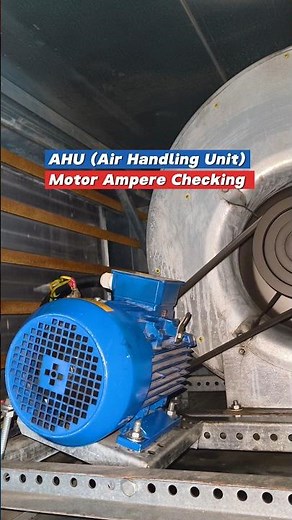 To check the ampere load of an Air Handling Unit (AHU) at full load #hvac #ahu #current #accircuits