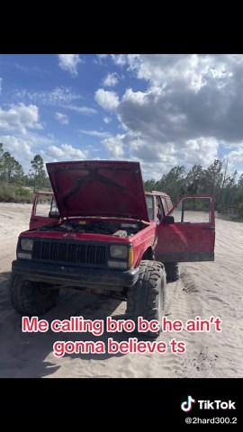 Hole in the block 😭😭 @Logan #honda300fourtrax #pos #riverranch #jeepcherokee #in941gatlinwetrust