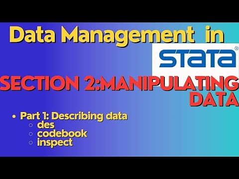 Stata for beginners in Amharic l| describing data in Stata|Describe, codebook,inspect