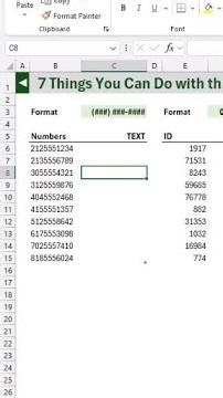 7 amazing things you can do with the TEXT function in Excel 🧮 #shorts